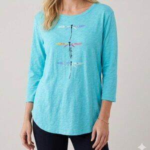 Dragonfly Graphic T-Shirt Blue Habitat Clothes Size XL